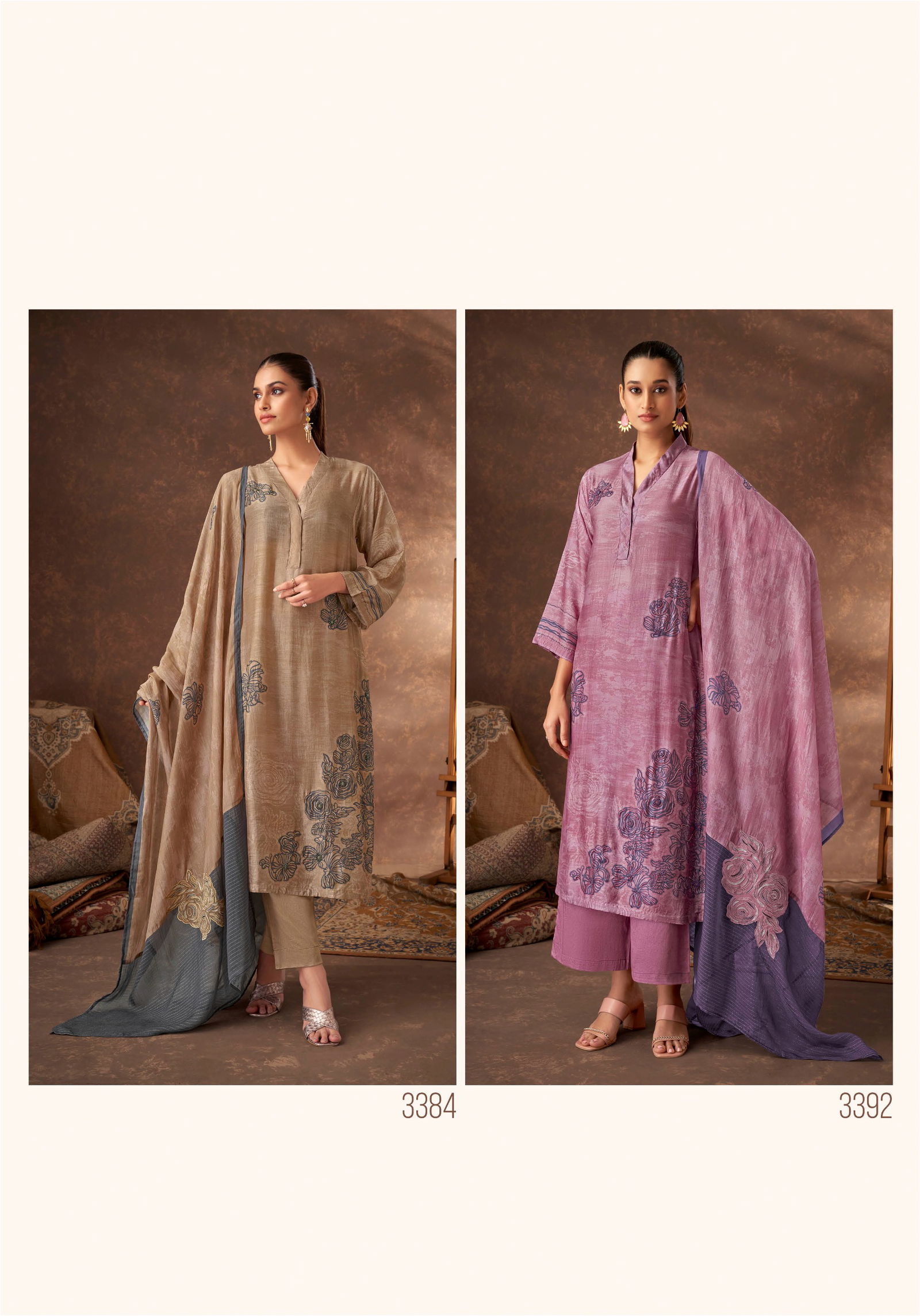 Veda By Sahiba Muslin Silk Handwork Digital Printed Dress Material Wholesale Price In Surat

